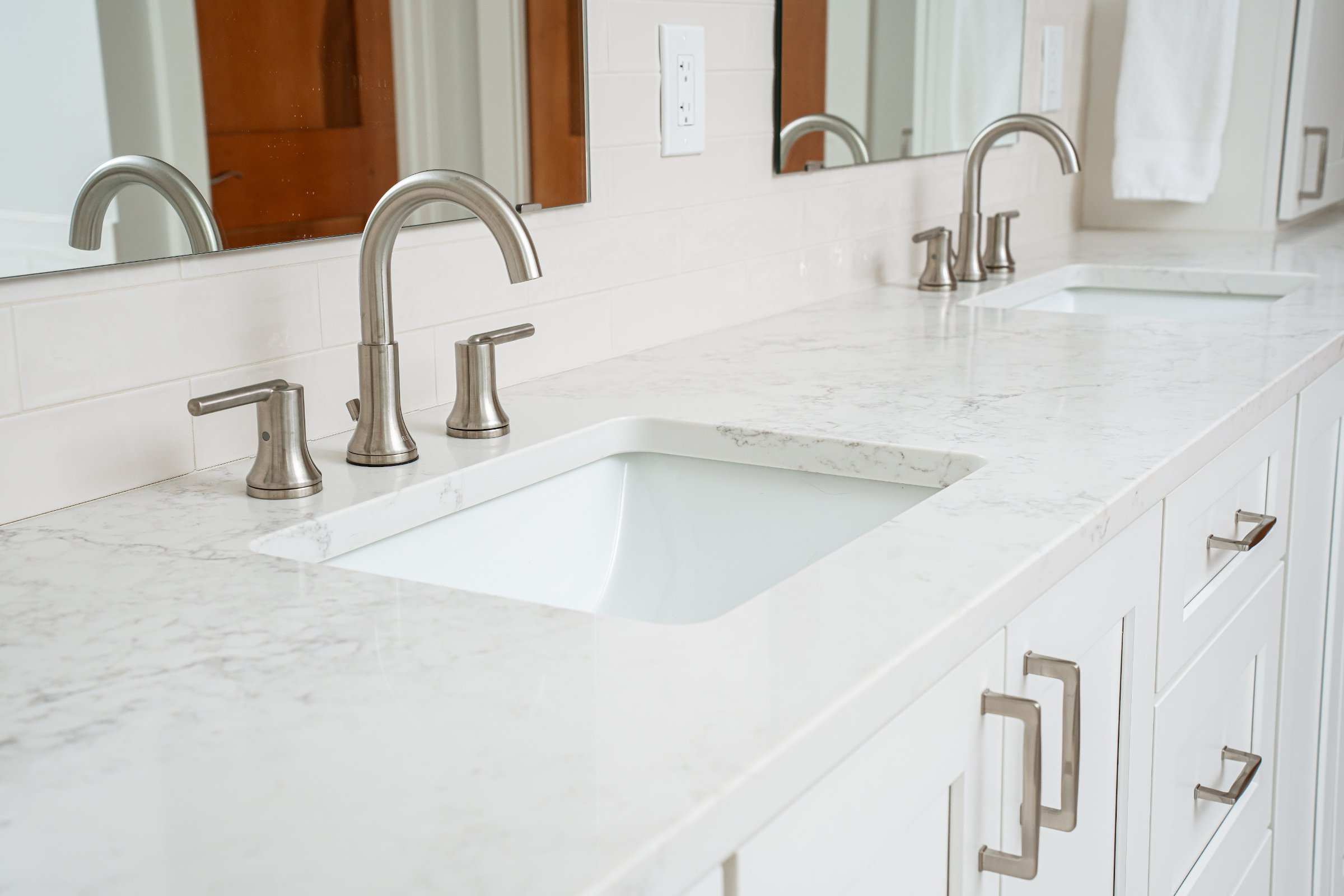 Classic Retreat bathroom — soaking tub and tile detail