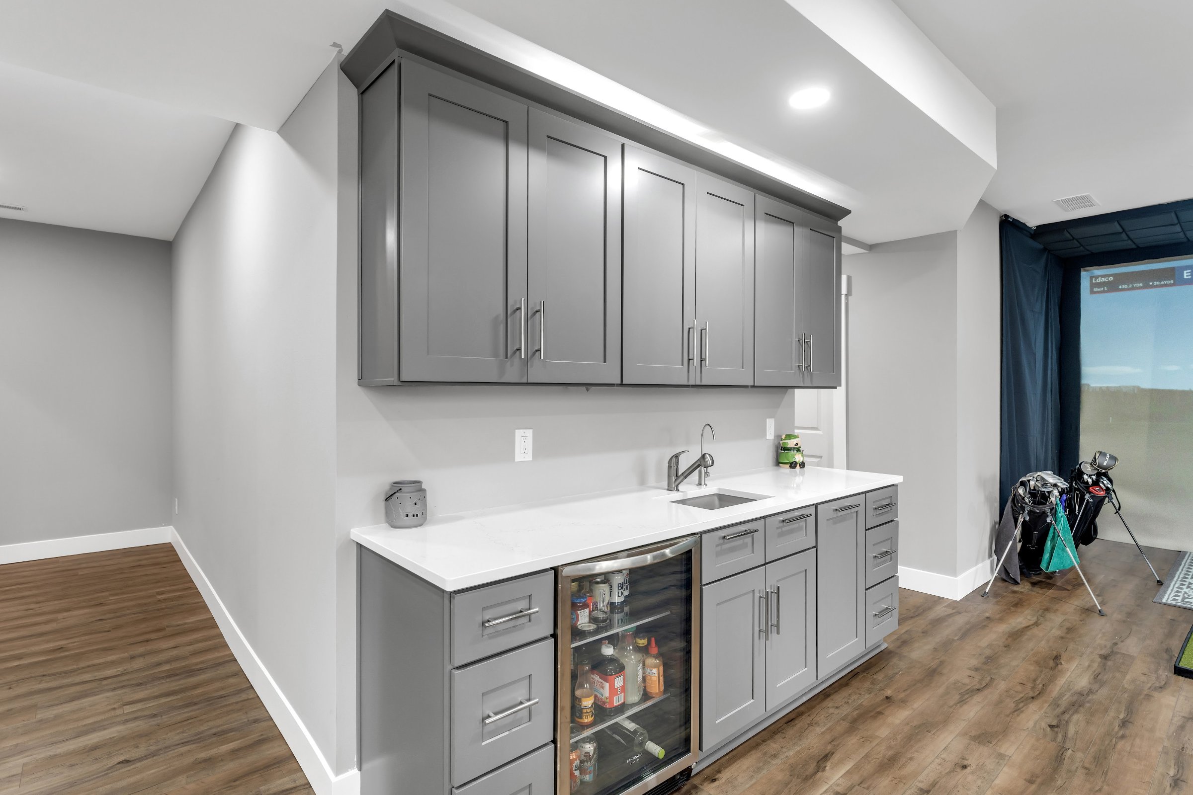 Luxury entertainment basement finished space overview