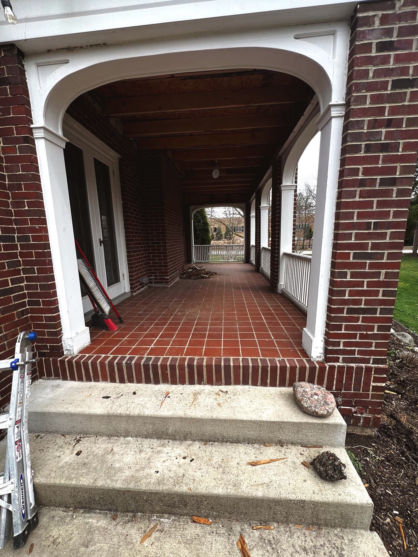 Sunroom addition — before: side view